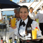 Our Wine Attendant working the sailaway