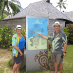 Pete points to our bungalow