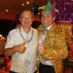 Pete and Gene at the Mardi Gras Party