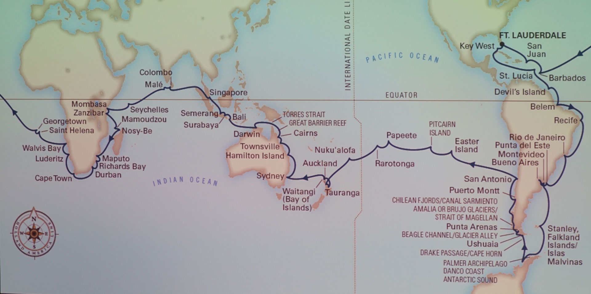 2020 World Cruise – w/detailed dates