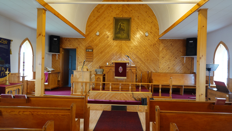 inside church