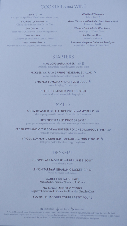 menu back